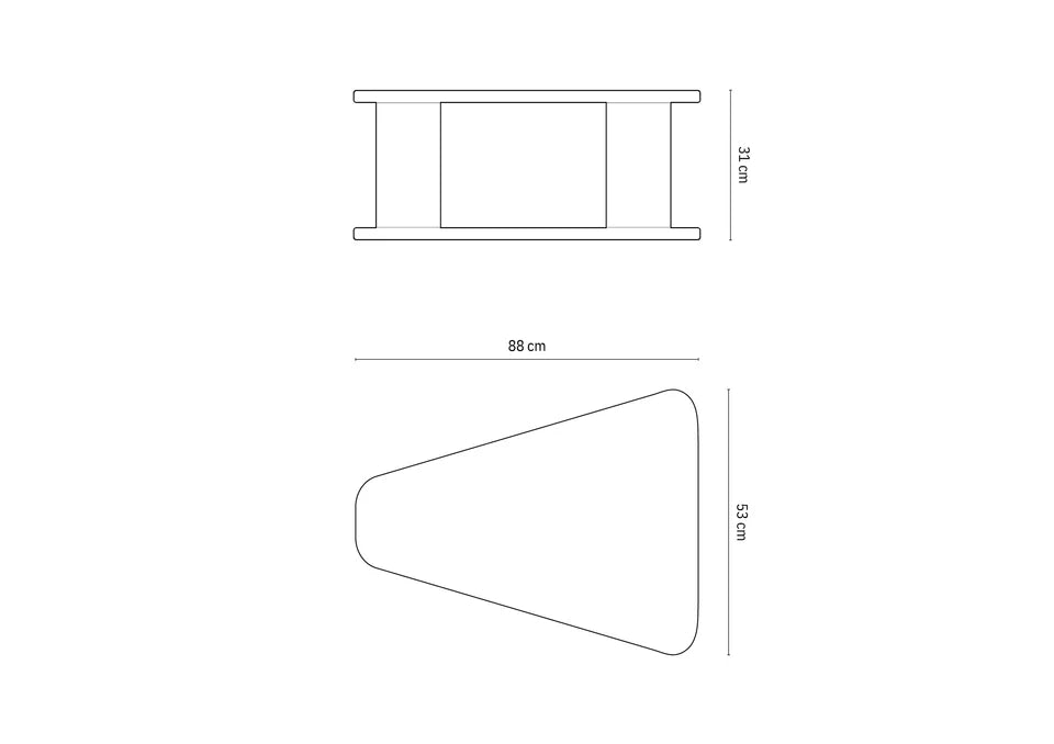 Klub stolić Miley 88x53cm, Materijal: Drvo