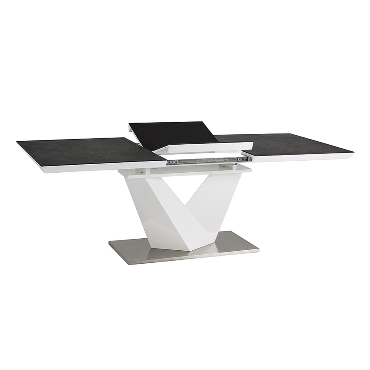 Blagovaonski stol Alaras II, Materijal: Kaljeno staklo, MDF