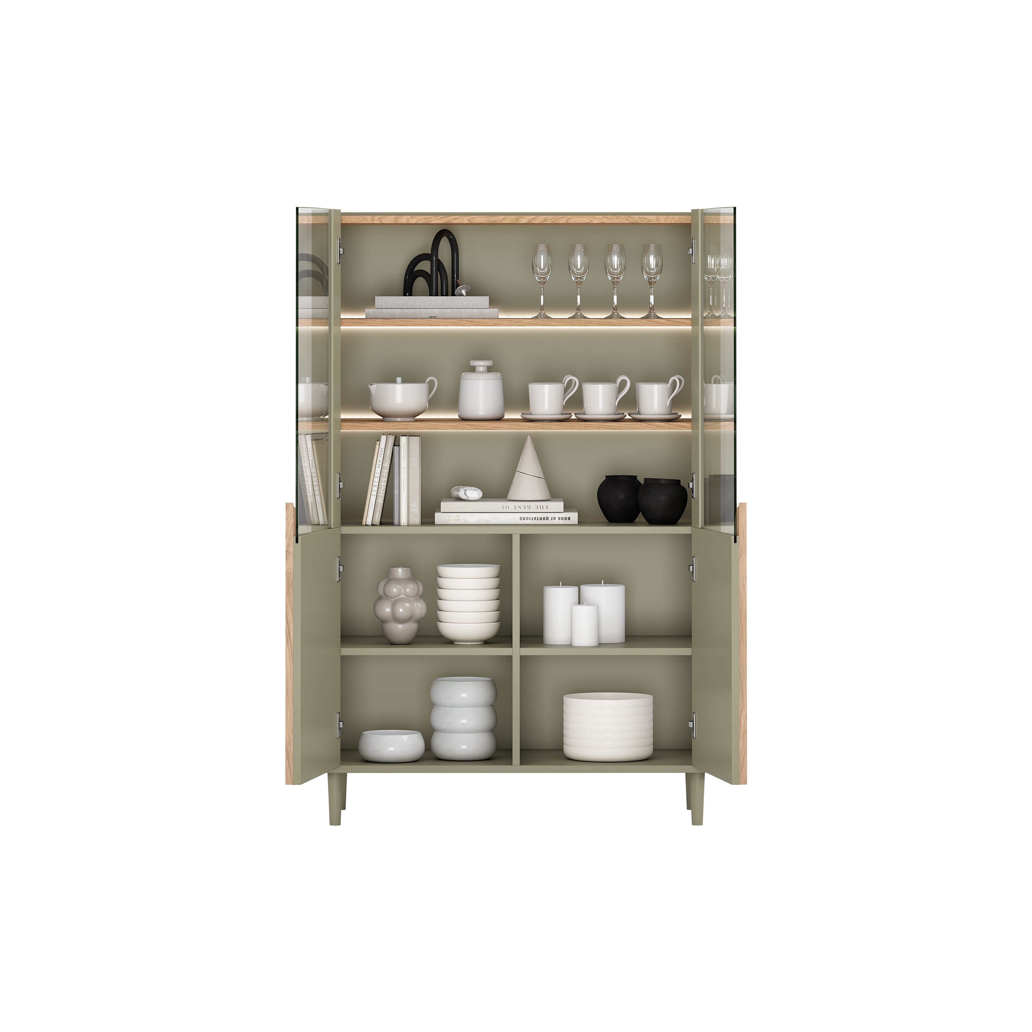 Vitrina Amilio 100x48cm, Materijal: MDF