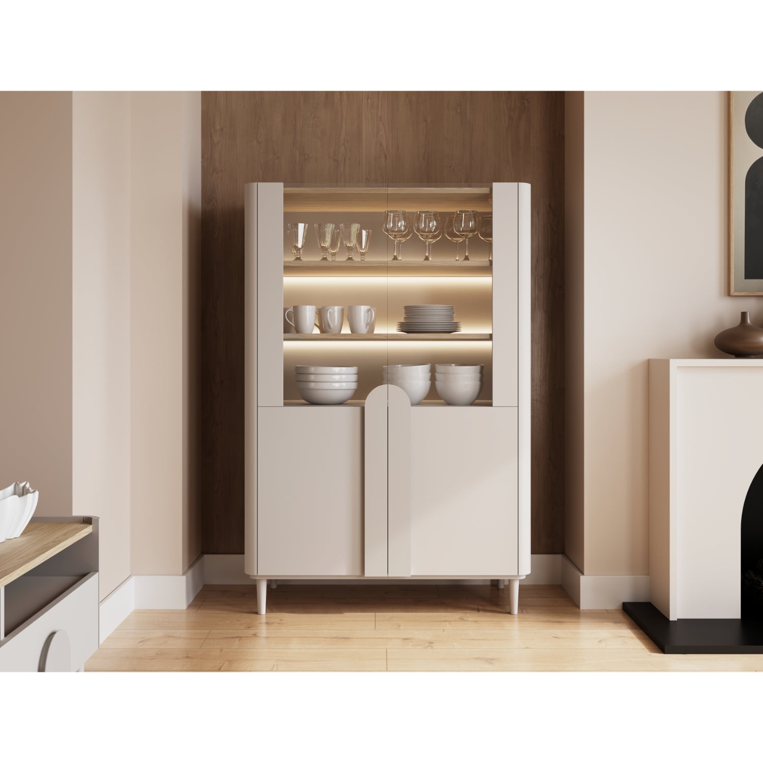 Vitrina Amilio 100x48cm, Materijal: MDF