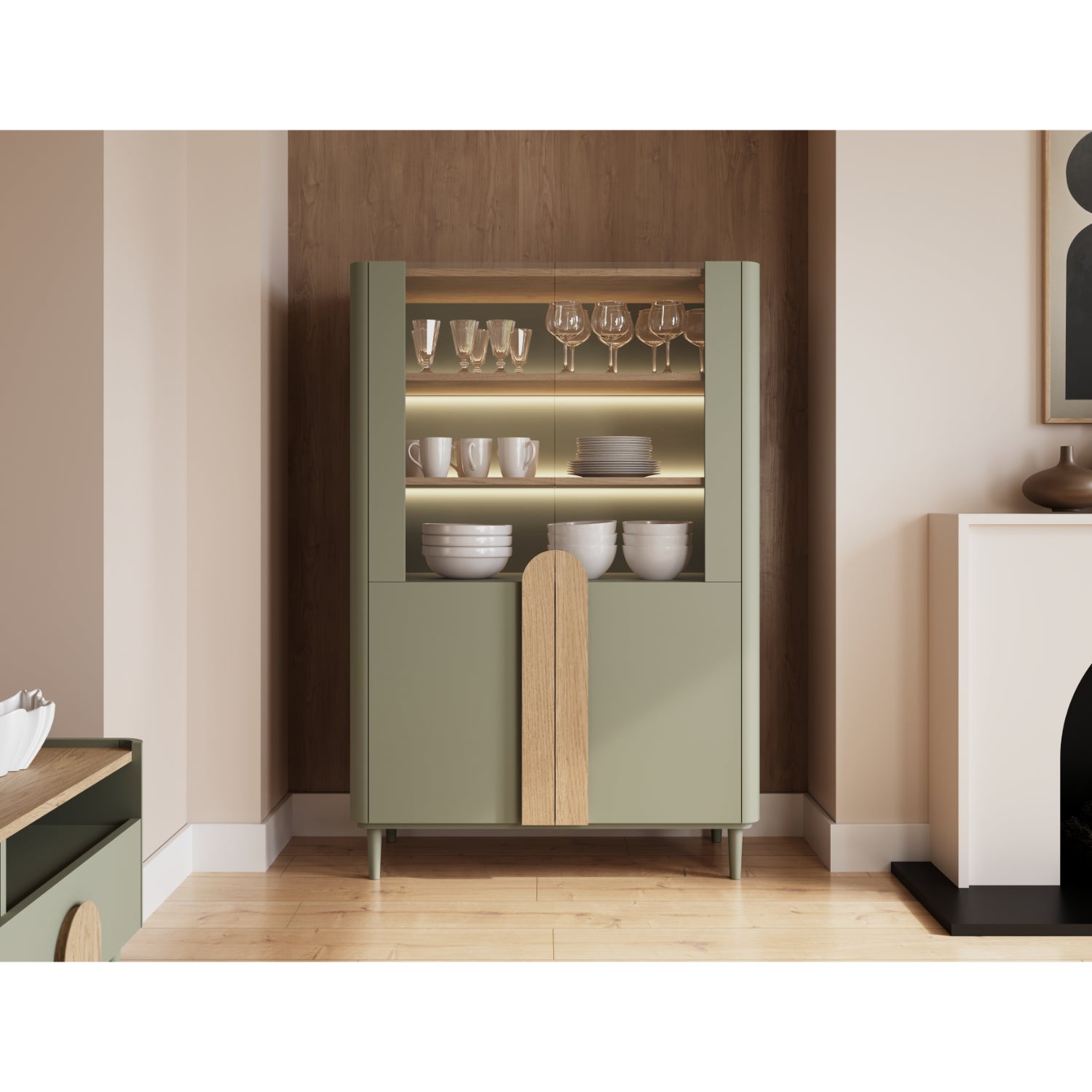 Vitrina Amilio 100x48cm, Materijal: MDF