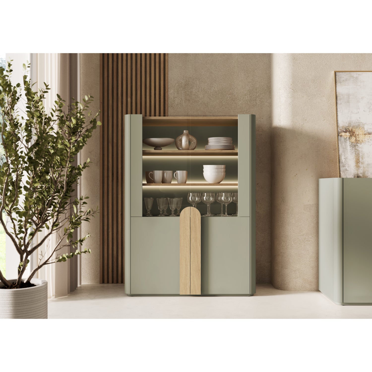 Vitrina Amilio 100x48cm, Materijal: MDF
