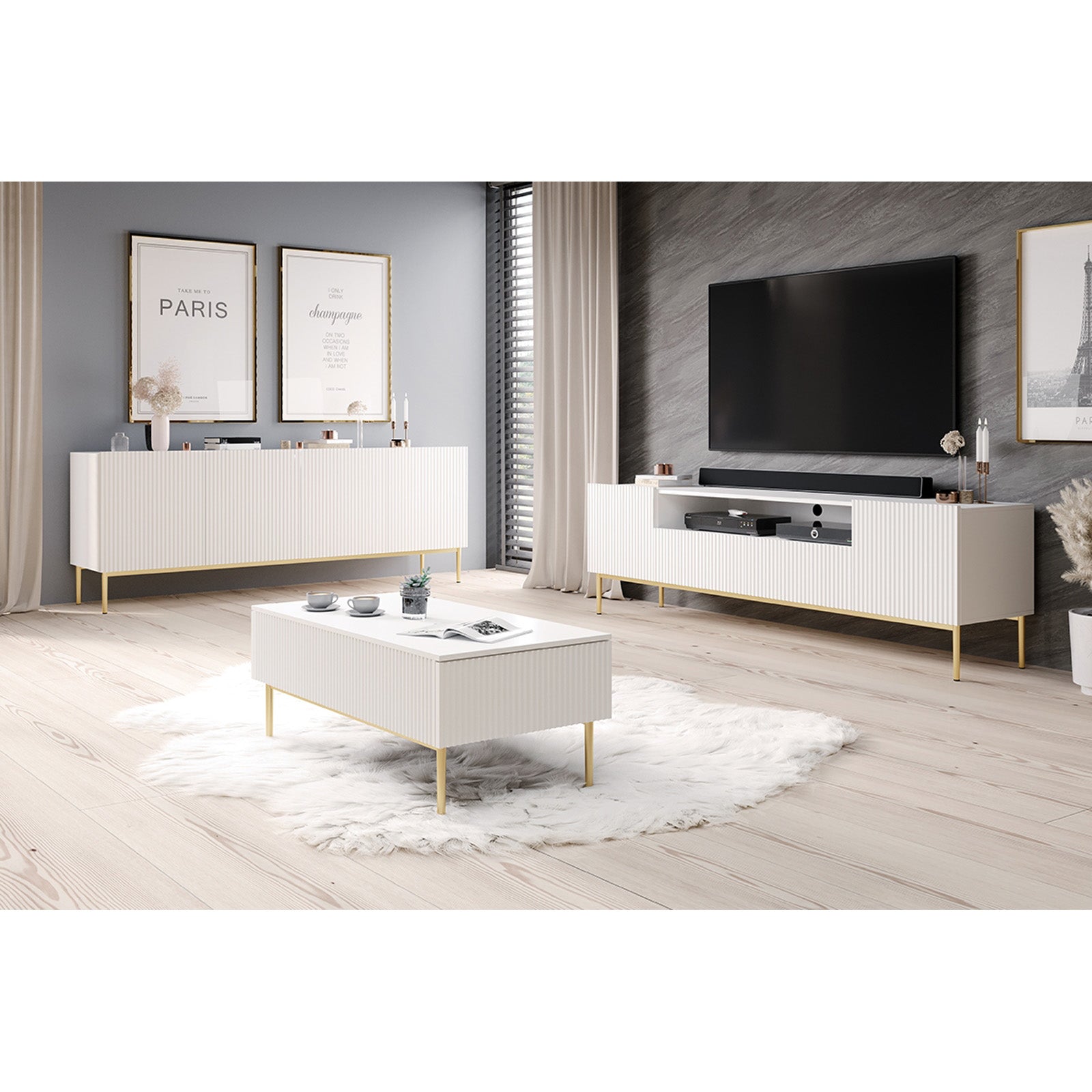 Komoda Nicole 200cm, Materijal: MDF