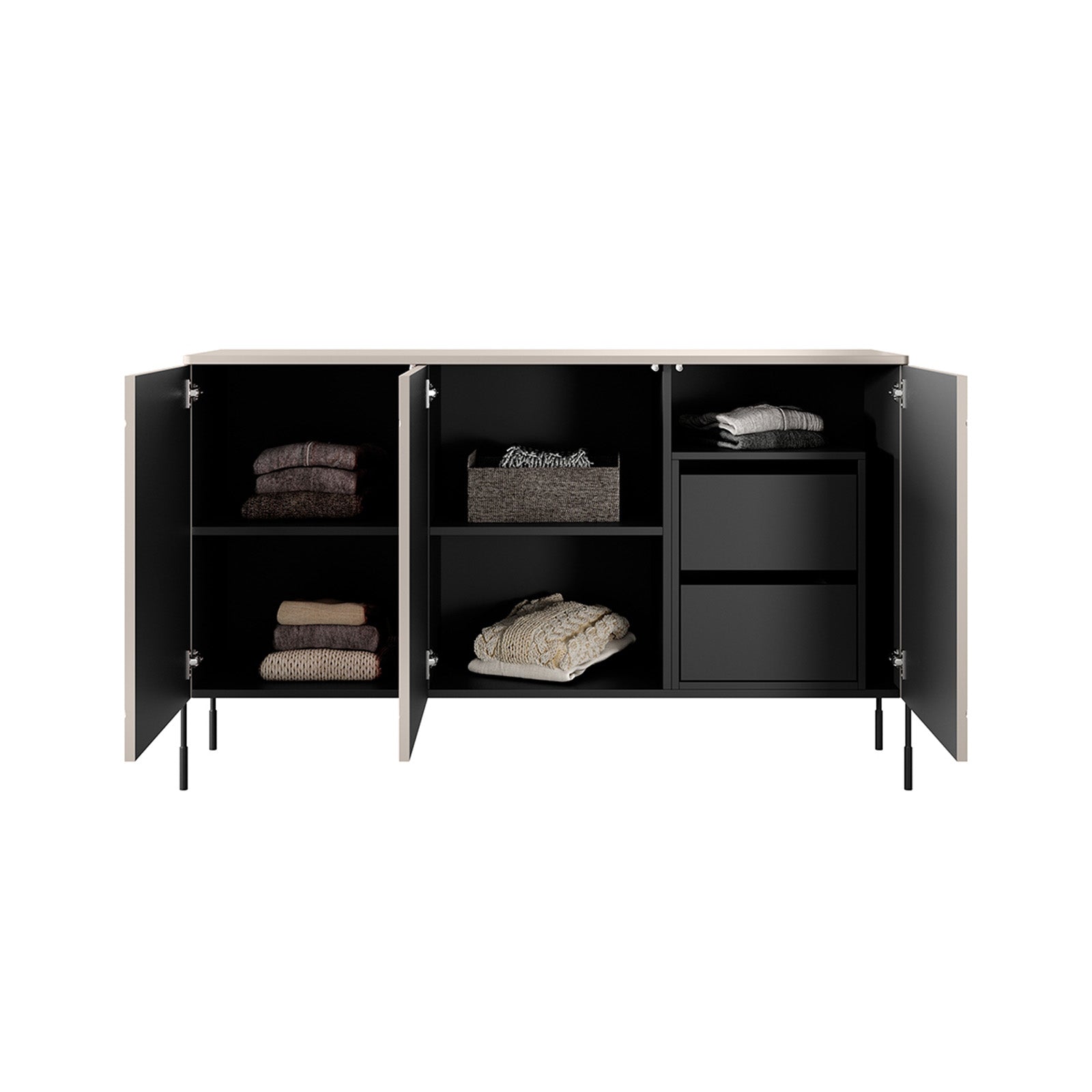 Komoda Sonatia 150cm, 3 vrata i 2 ladice, Materijal: MDF