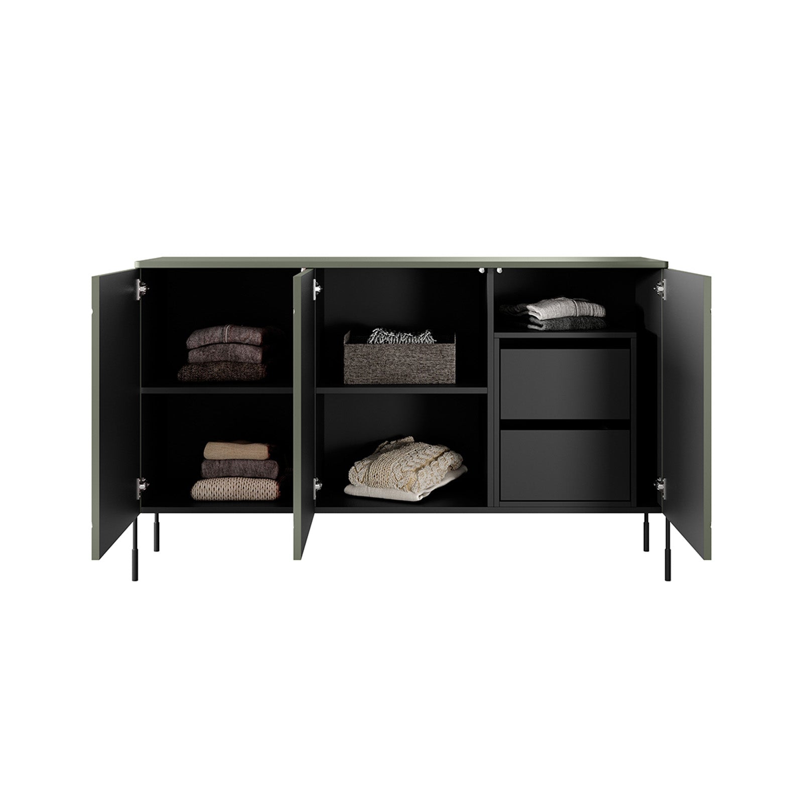 Komoda Sonatia 150cm, 3 vrata i 2 ladice, Materijal: MDF