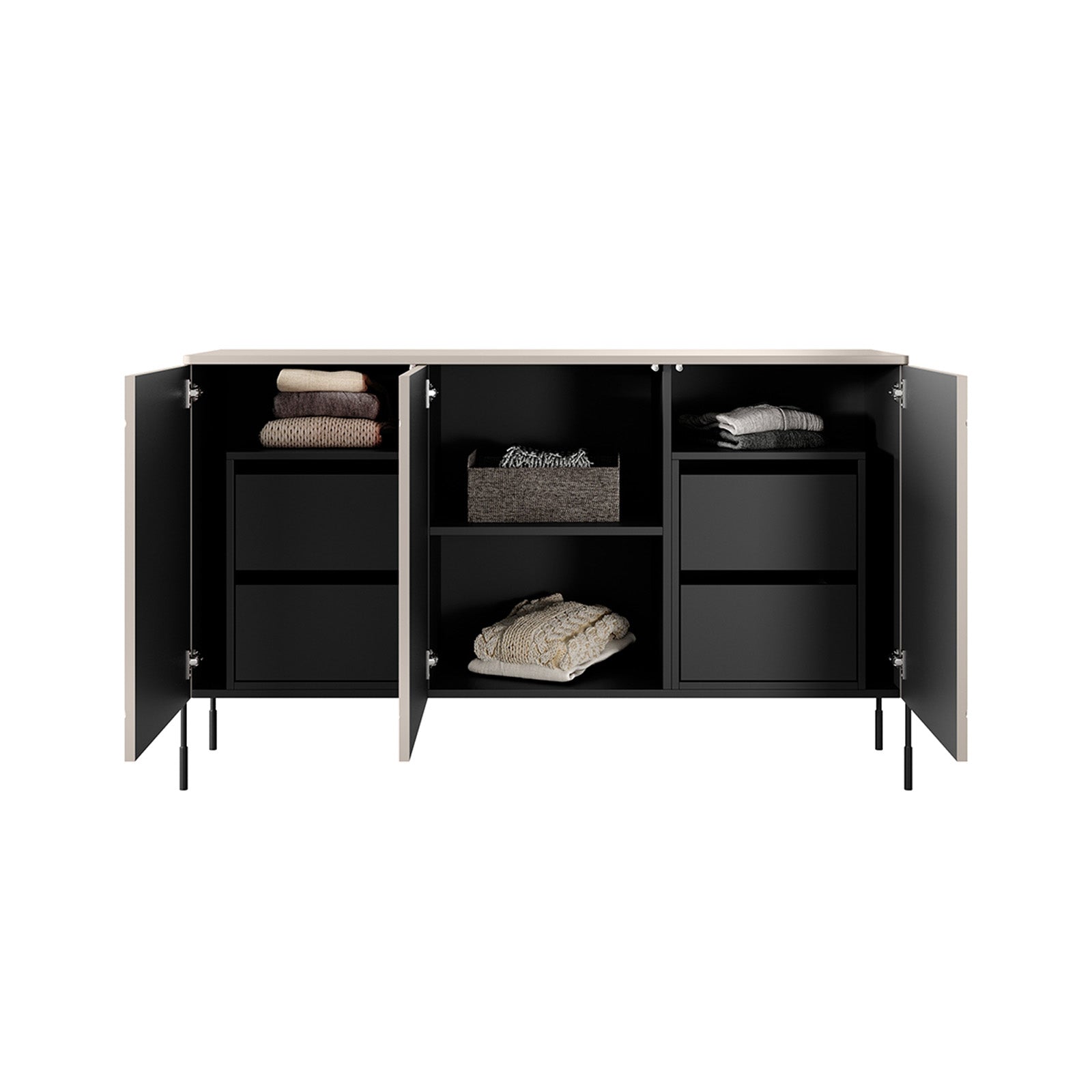 Komoda Sonatia 150cm, 3 vrata i 4 ladice, Materijal: MDF