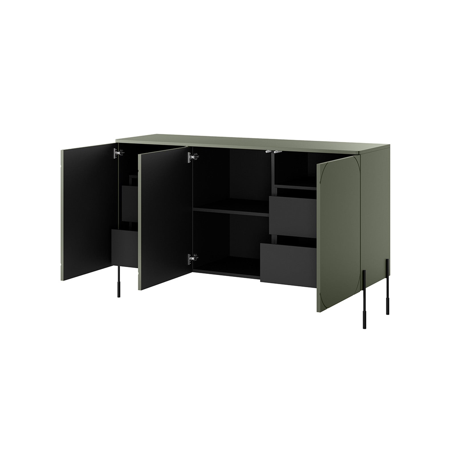 Komoda Sonatia 150cm, 3 vrata i 4 ladice, Materijal: MDF