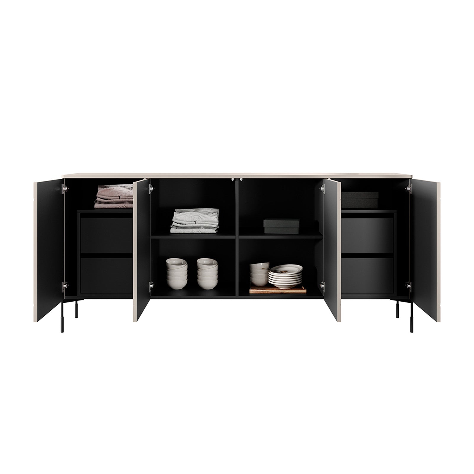 Komoda Sonatia 200cm, 4 vrata i 4 ladice, Materijal: MDF