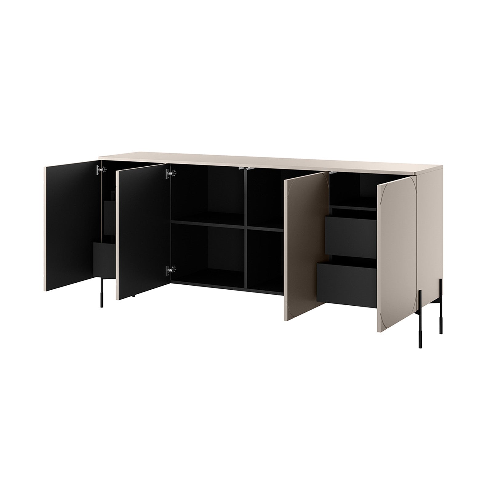 Komoda Sonatia 200cm, 4 vrata i 4 ladice, Materijal: MDF