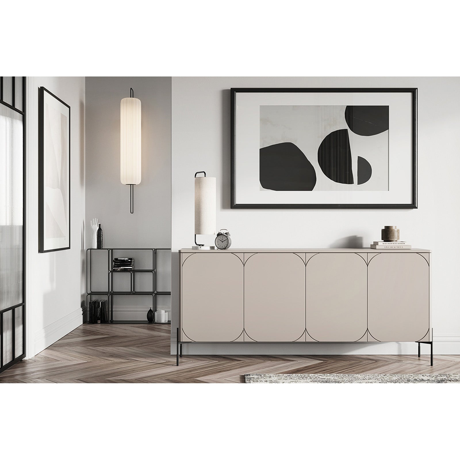 Komoda Sonatia 200cm, 4 vrata i 4 ladice, Materijal: MDF