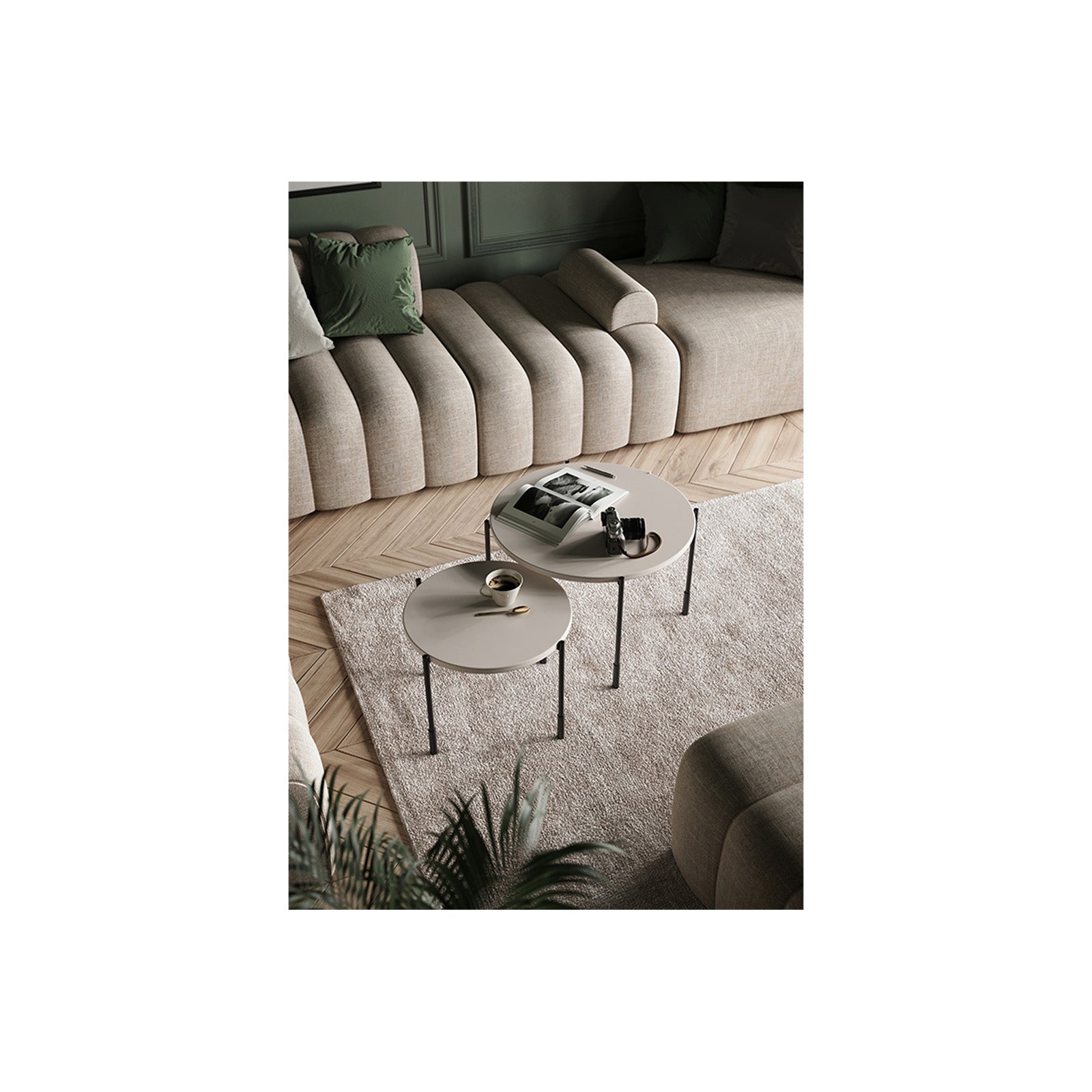 Klub stolić Sonatia okrugli 60cm, Materijal: MDF