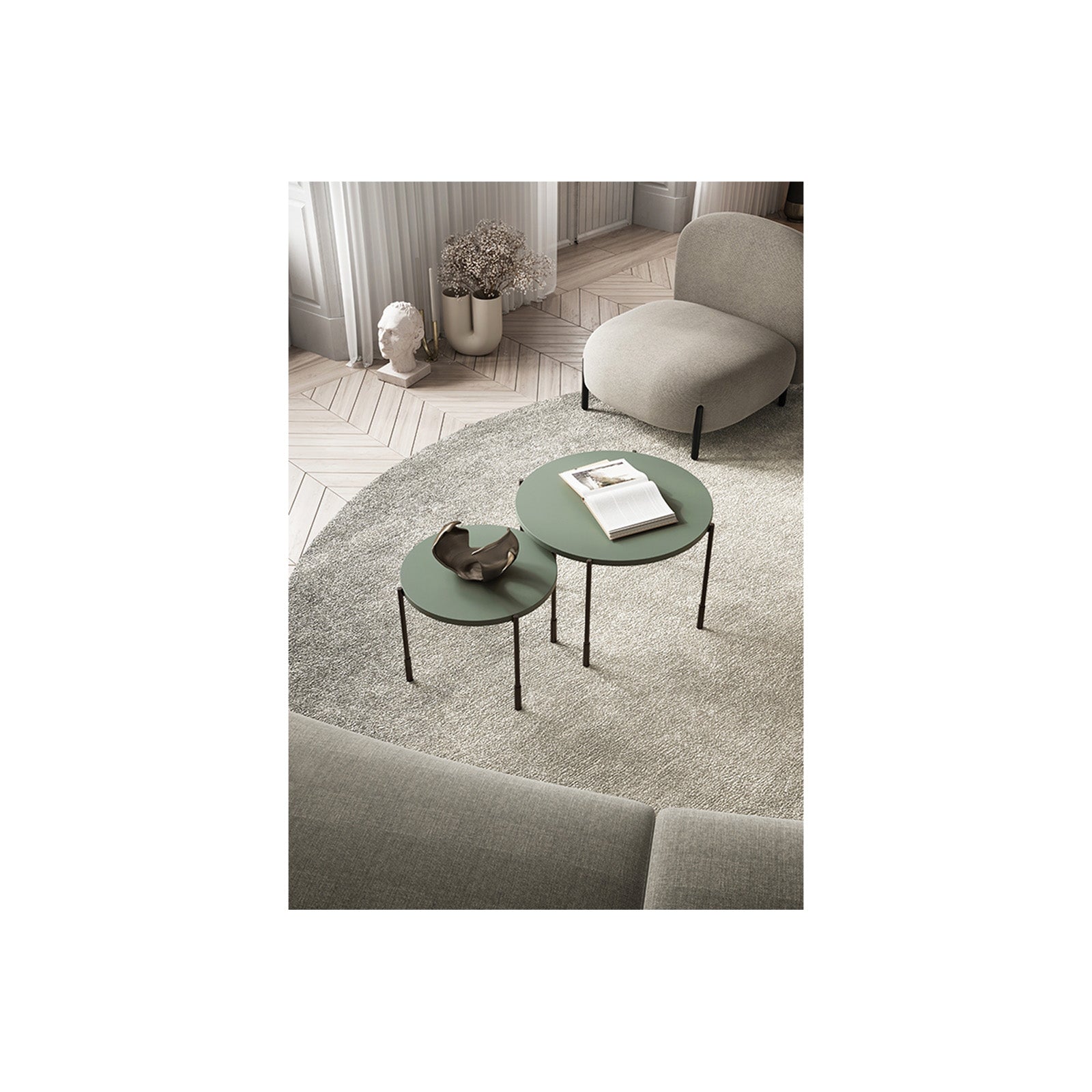 Klub stolić Sonatia okrugli 60cm, Materijal: MDF