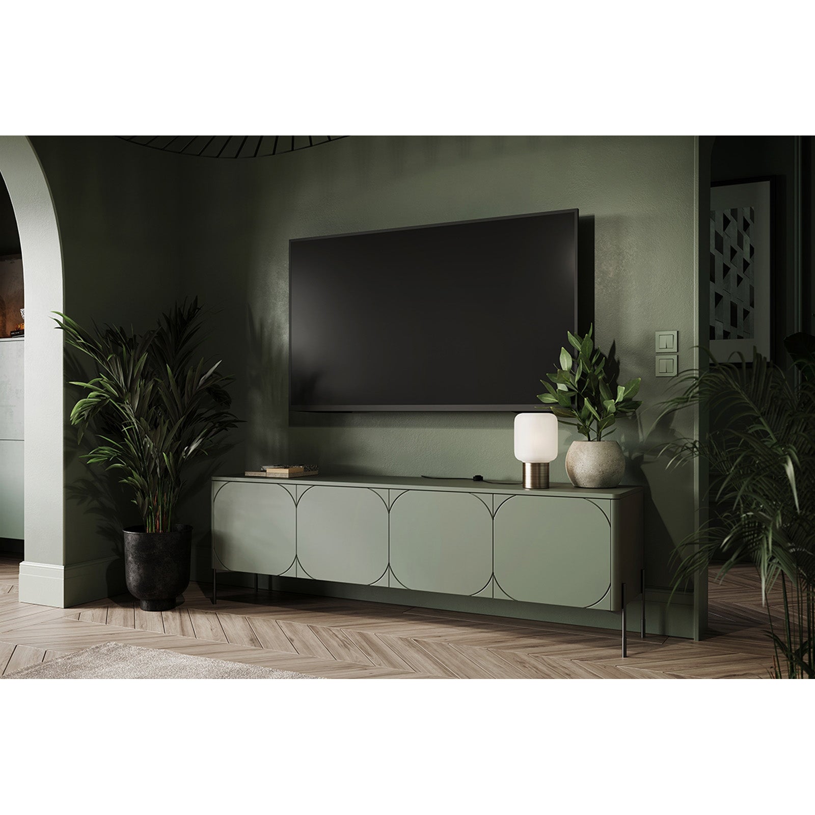 Komoda Sonatia 200cm, 4 vrata i 2 ladice, Materijal: MDF