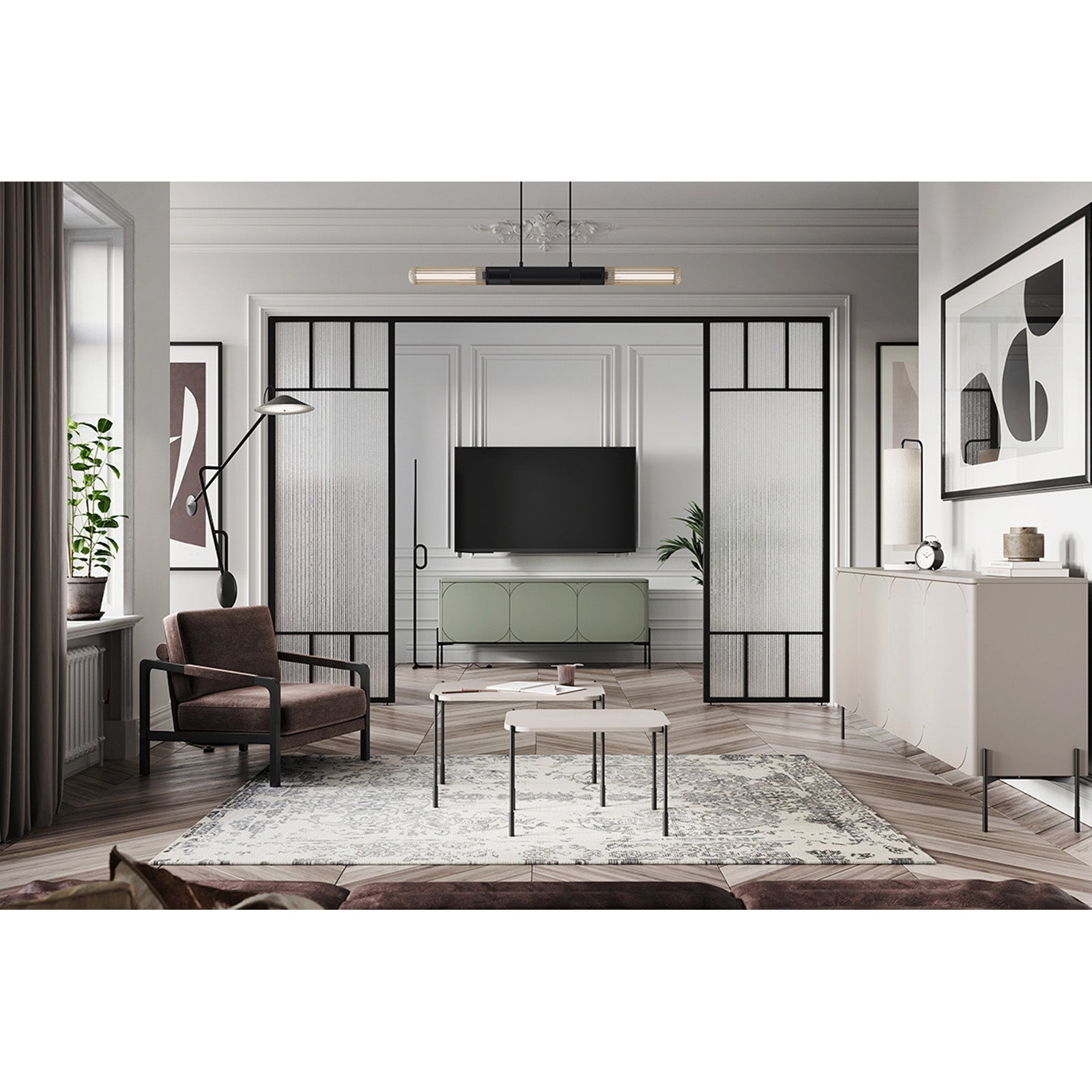 Komoda Sonatia 200cm, 4 vrata i 4 ladice, Materijal: MDF