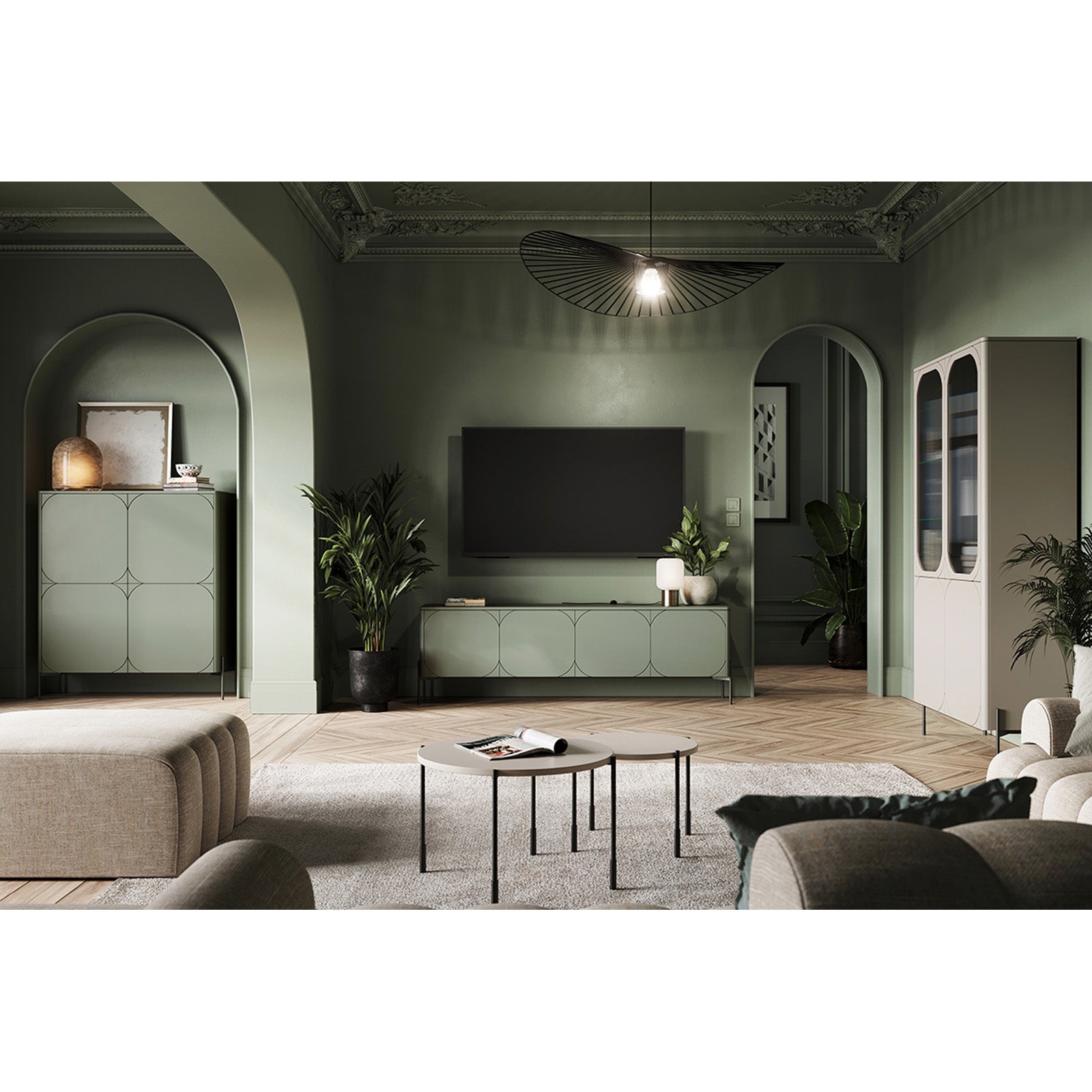 Komoda Sonatia 200cm, 4 vrata i 2 ladice, Materijal: MDF