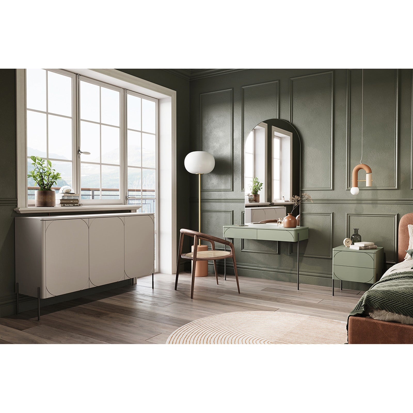 Pomoćni stolić Sonatia 104cm, 2 ladice, Materijal: MDF