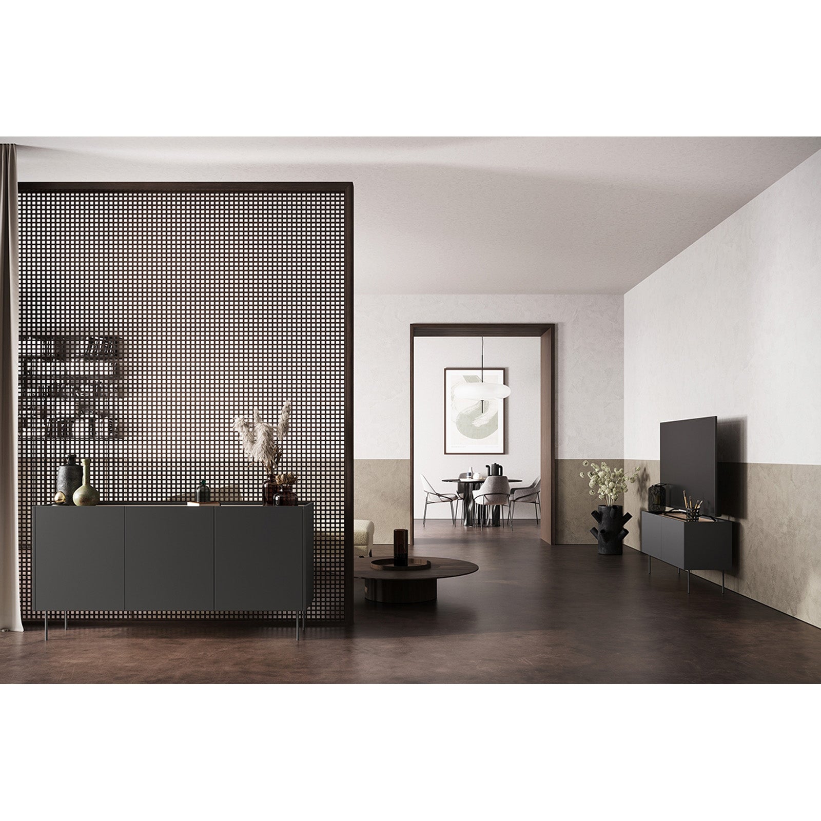 Komoda Desin 120cm, 2 vrata i 1 ladica, Materijal: MDF