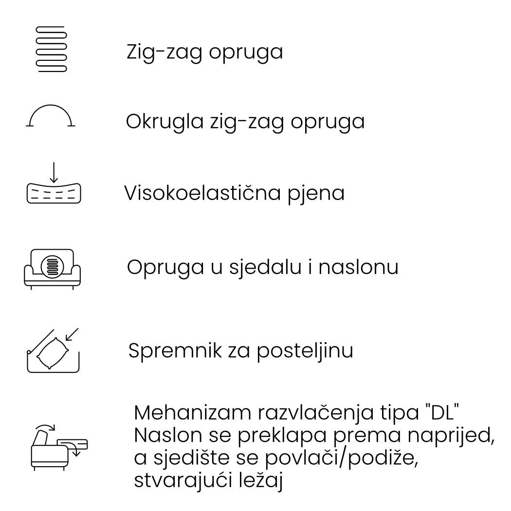 Sofa Bold 259x107cm, Materijal: Mogućnost izbora