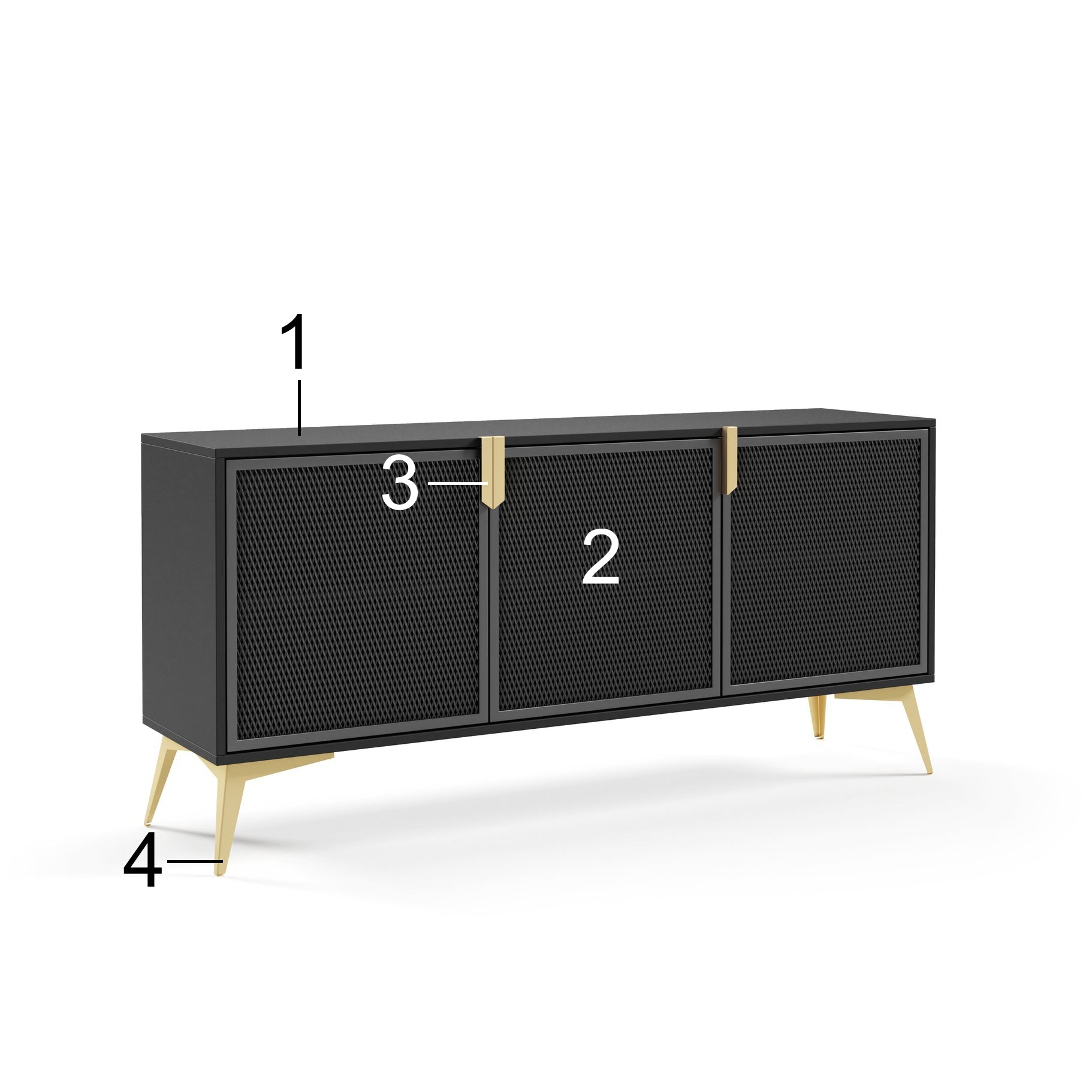 Komoda Bravio 164.5x42cm, Materijal: Laminirana ploča