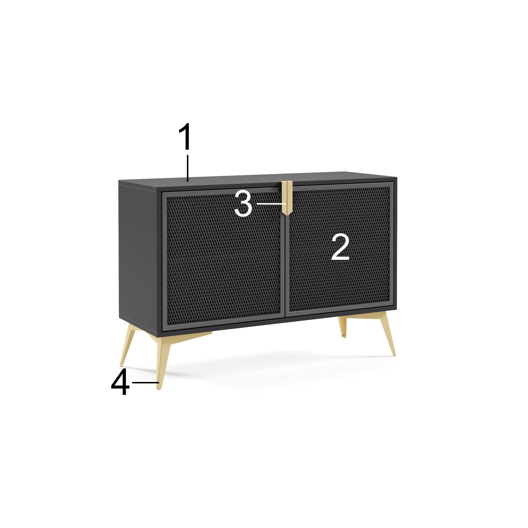 Komoda Bravio 110x42cm, Materijal: Laminirana ploča