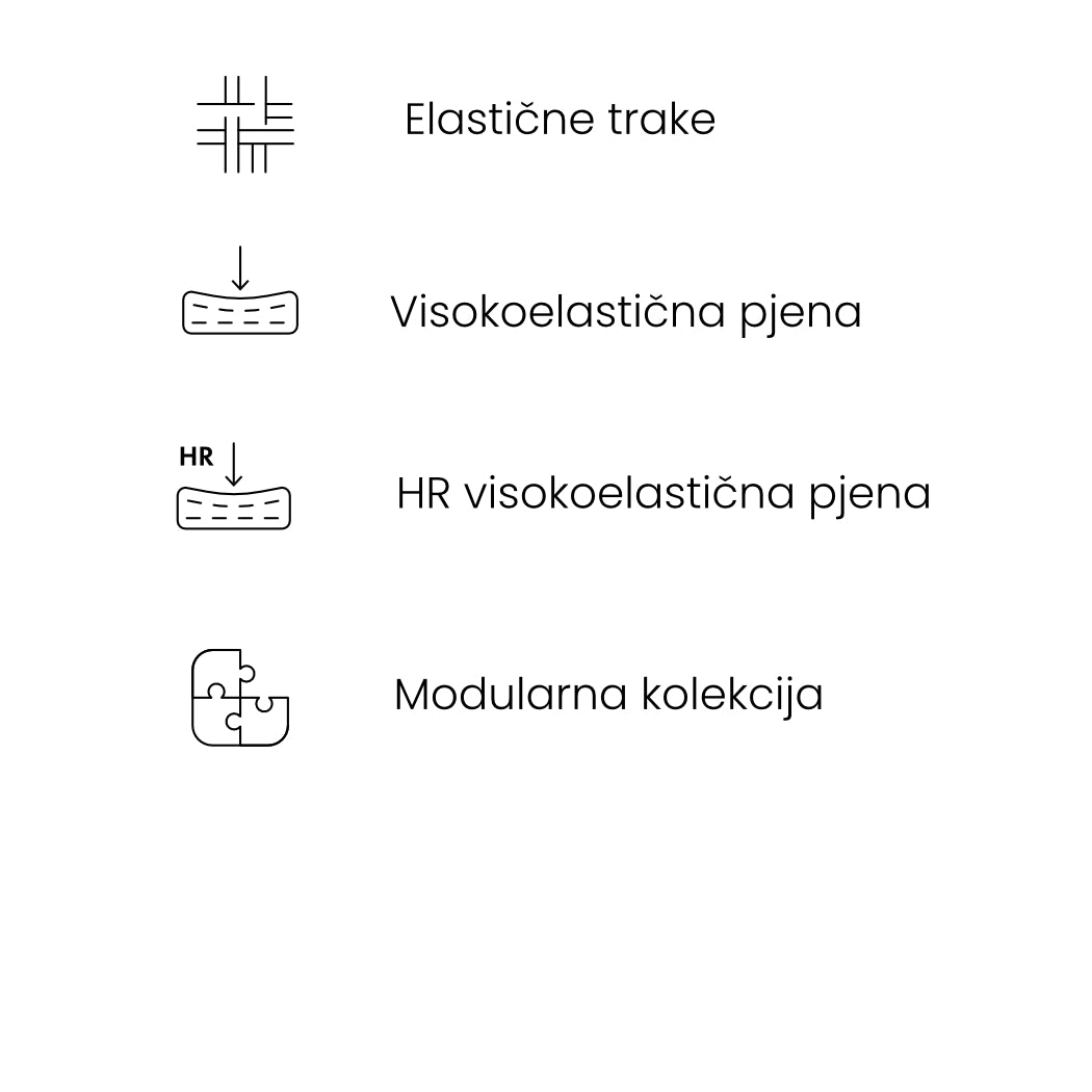 Kutna garnitura Calm 416x180cm, Materijal: Mogućnost izbora