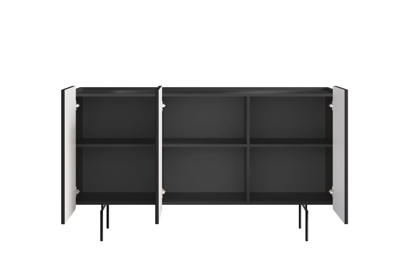 Komoda Malmi 150 cm, 3 Vrata I 3 Police, Materijal: MDF