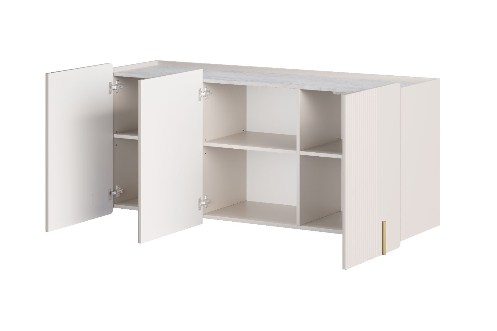 Komoda Malmi 150 cm, 3 Vrata I 3 Police, Materijal: MDF
