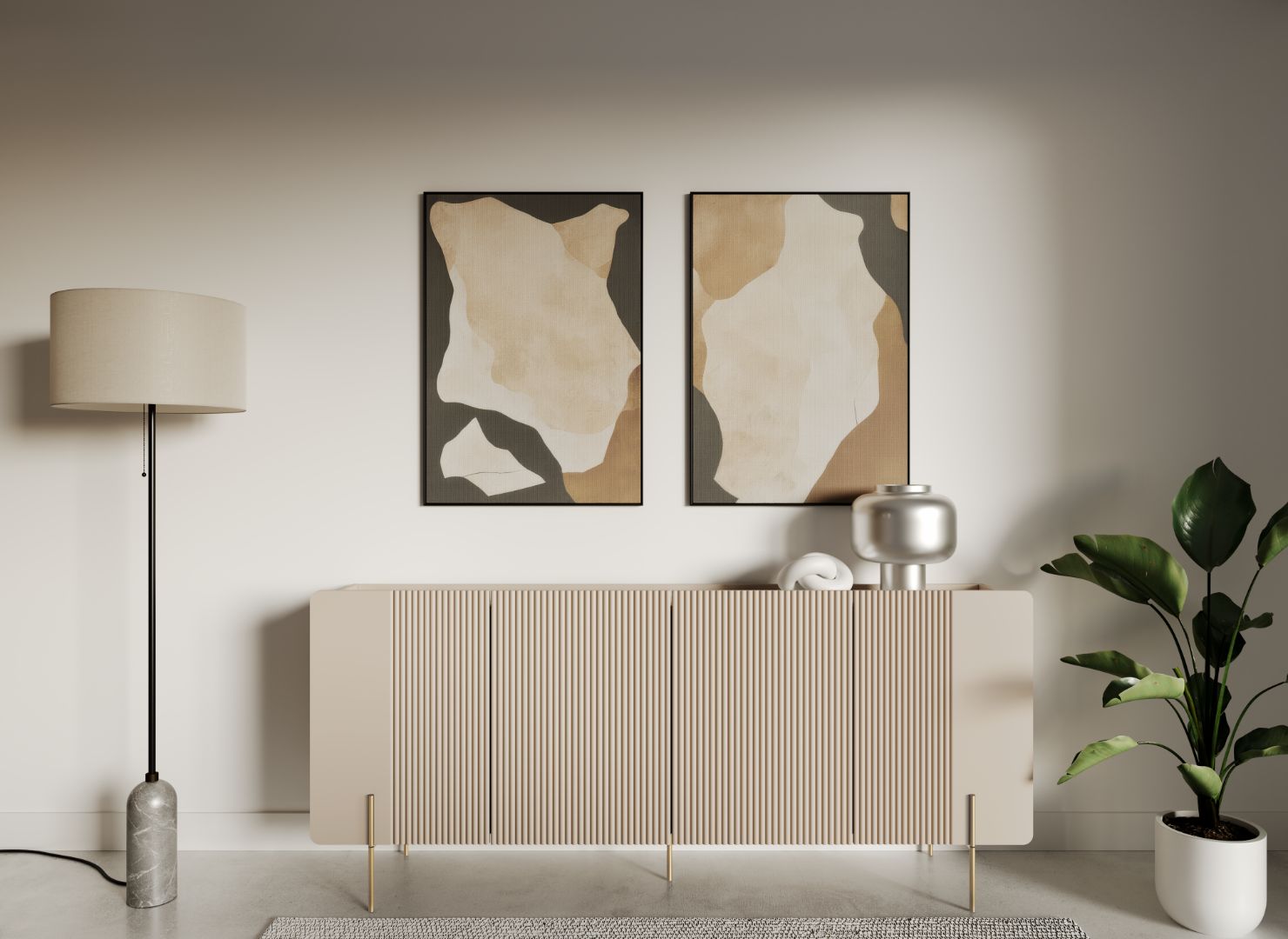 Komoda Malmi 200 cm, 4 Vrata I 4 Police, Materijal: MDF