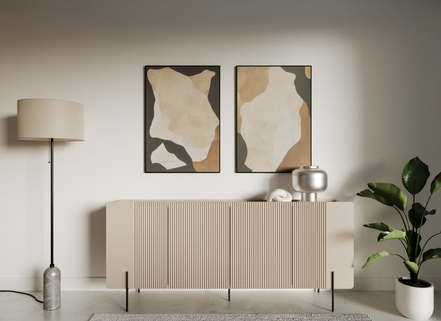 Komoda Malmi 200 cm, 4 Vrata I 4 Police, Materijal: MDF