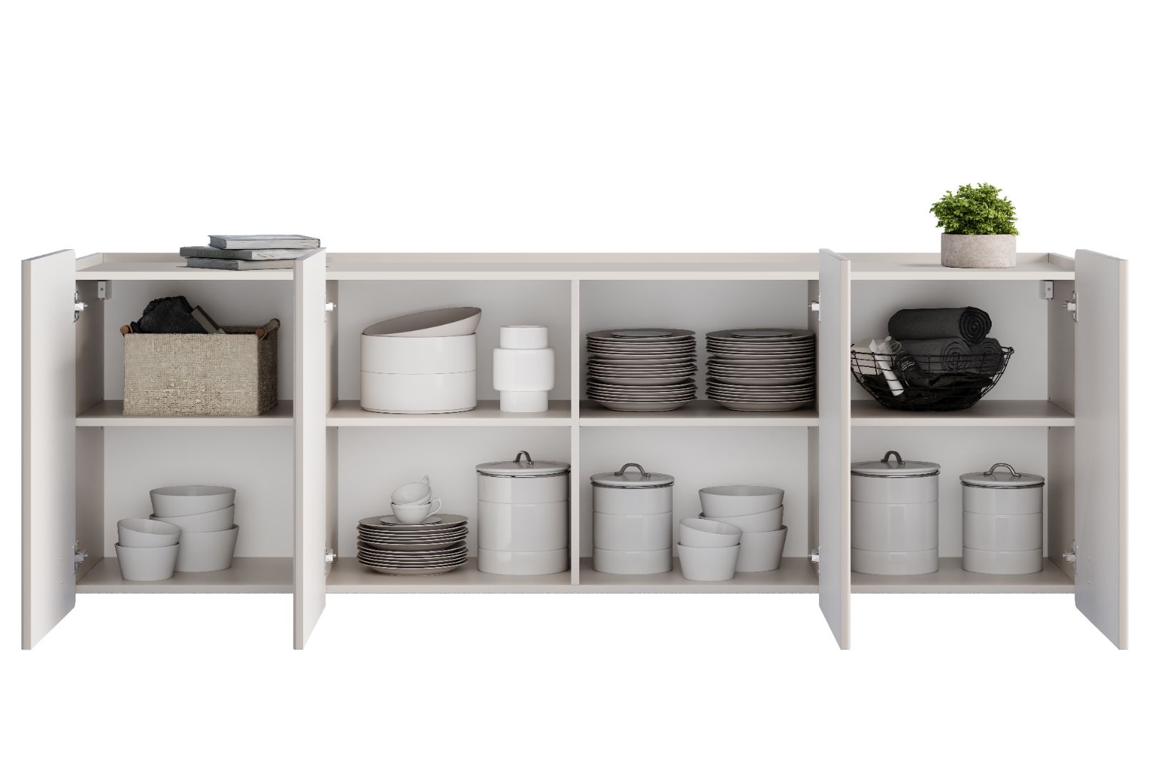 Komoda Malmi 200 cm, 4 Vrata I 4 Police, Materijal: MDF