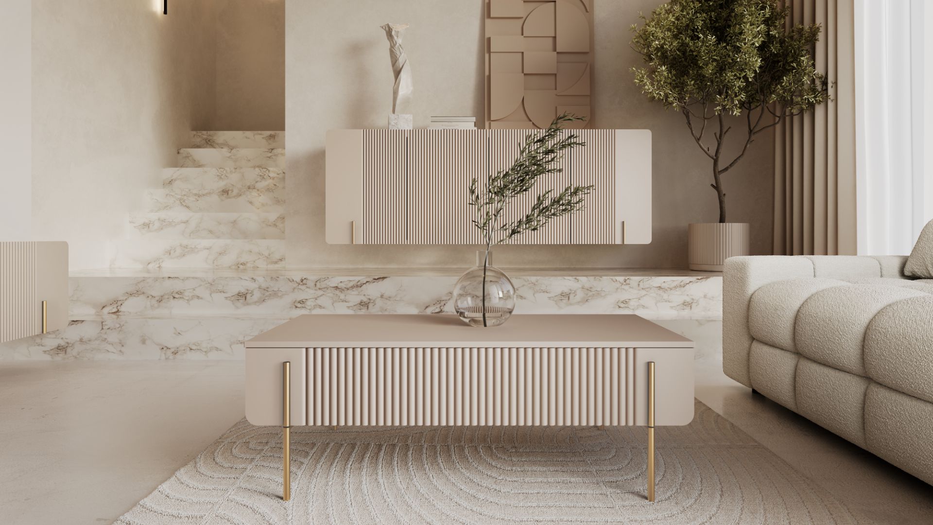 Klub stolić Malmi 100cm, Materijal: MDF