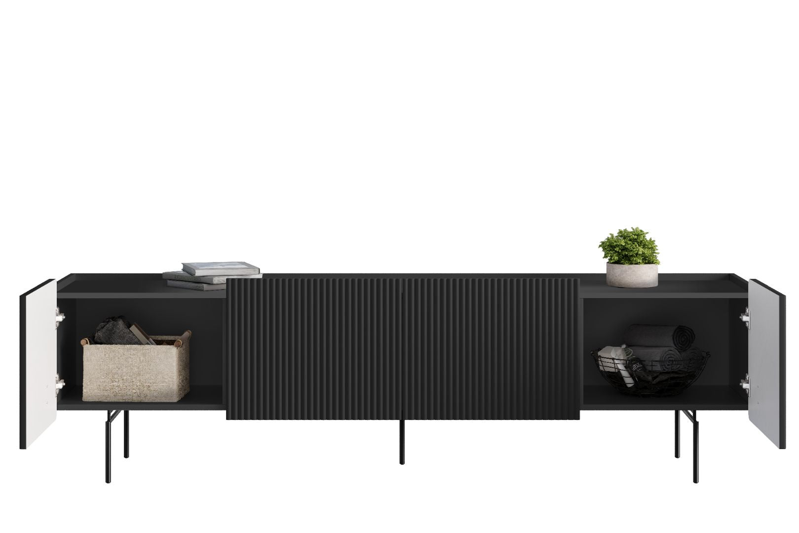 TV Komoda Malmi 200cm, 2 vrata i 2 Ladice, Materijal: MDF