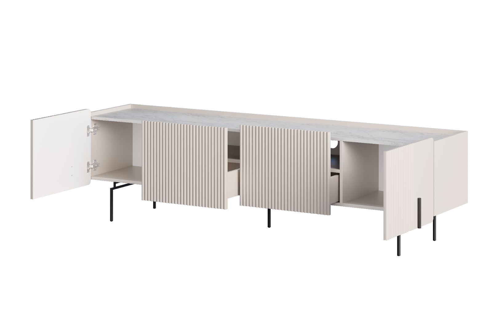 TV Komoda Malmi 200cm, 2 vrata i 2 Ladice, Materijal: MDF