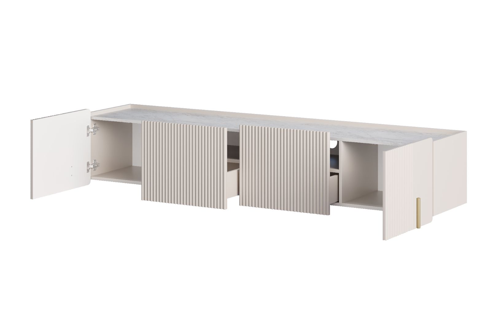 TV Komoda Malmi 200cm, 2 vrata i 2 Ladice, Materijal: MDF