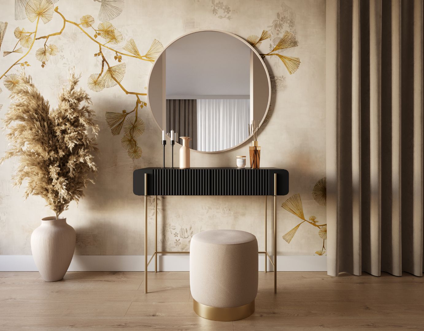 Pomoćni stolić Malmi 100cm, 2 Ladice, Materijal: MDF