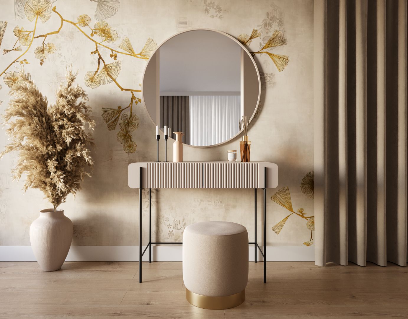 Pomoćni stolić Malmi 100cm, 2 Ladice, Materijal: MDF