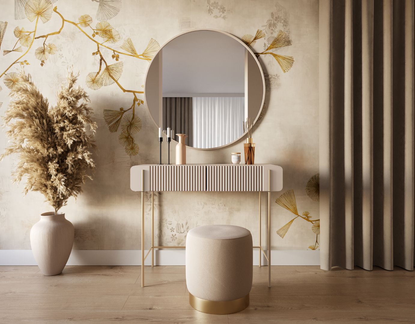 Pomoćni stolić Malmi 100cm, 2 Ladice, Materijal: MDF