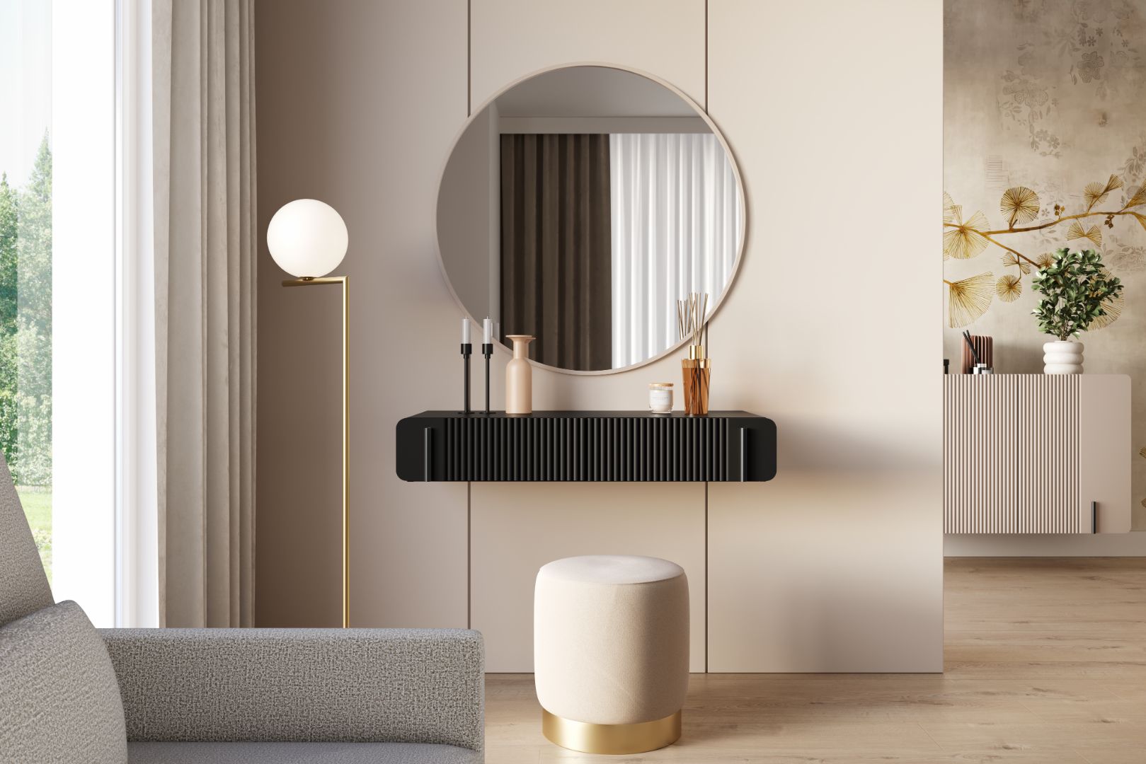 Pomoćni stolić Malmi 100cm, 2 Ladice, Materijal: MDF