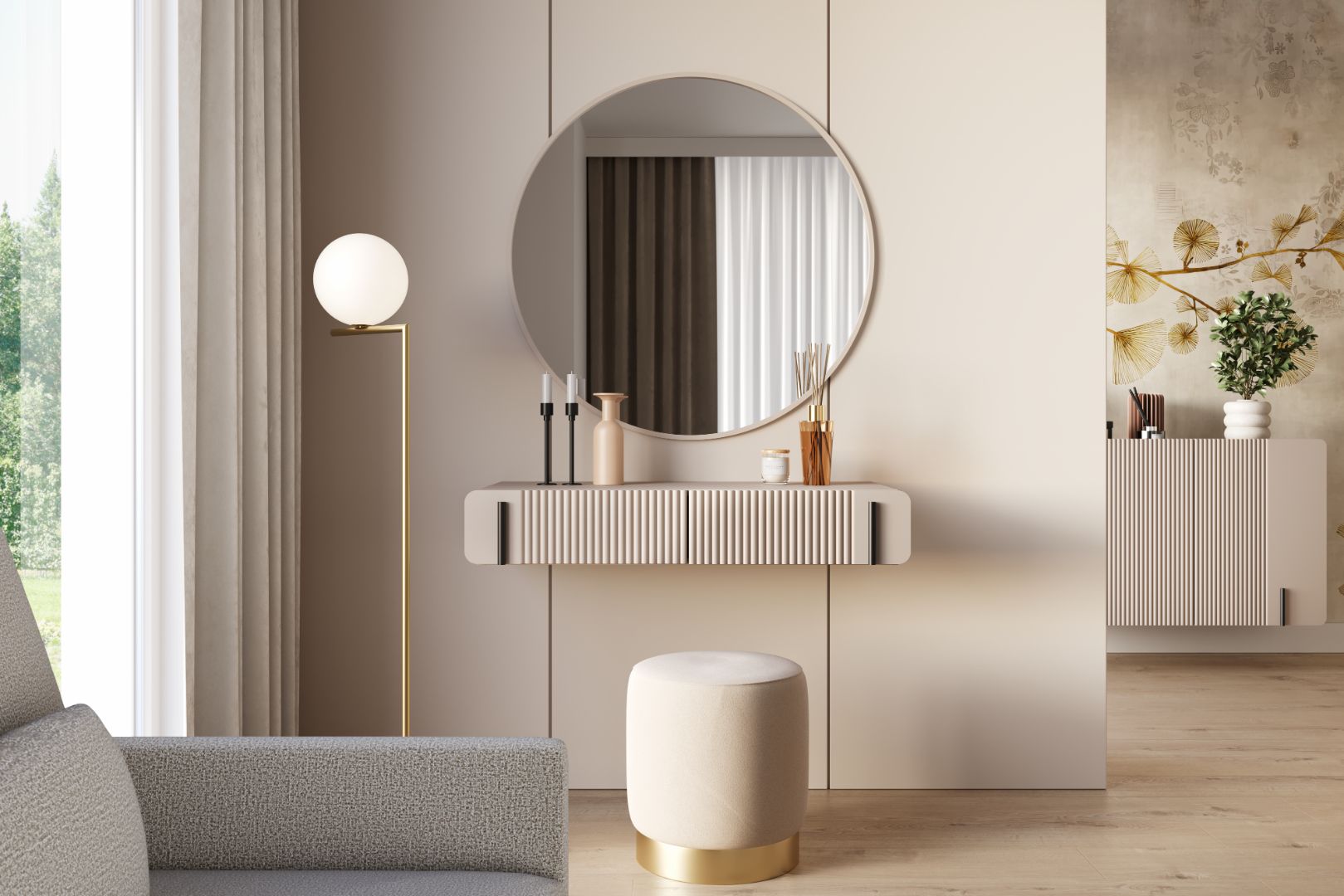 Pomoćni stolić Malmi 100cm, 2 Ladice, Materijal: MDF