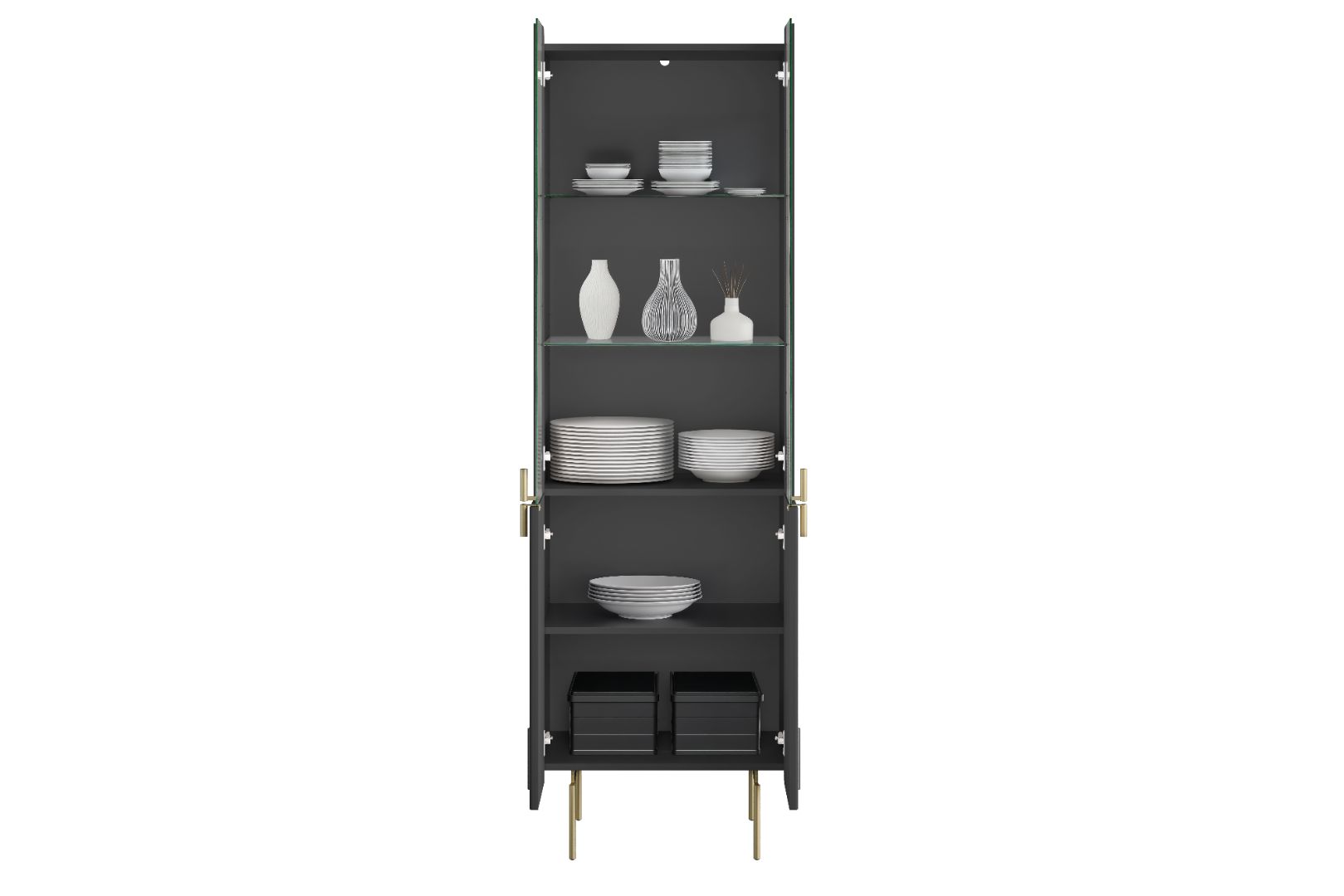 Vitrina Malmi 190cm, Materijal: MDF, Melaminska ploča