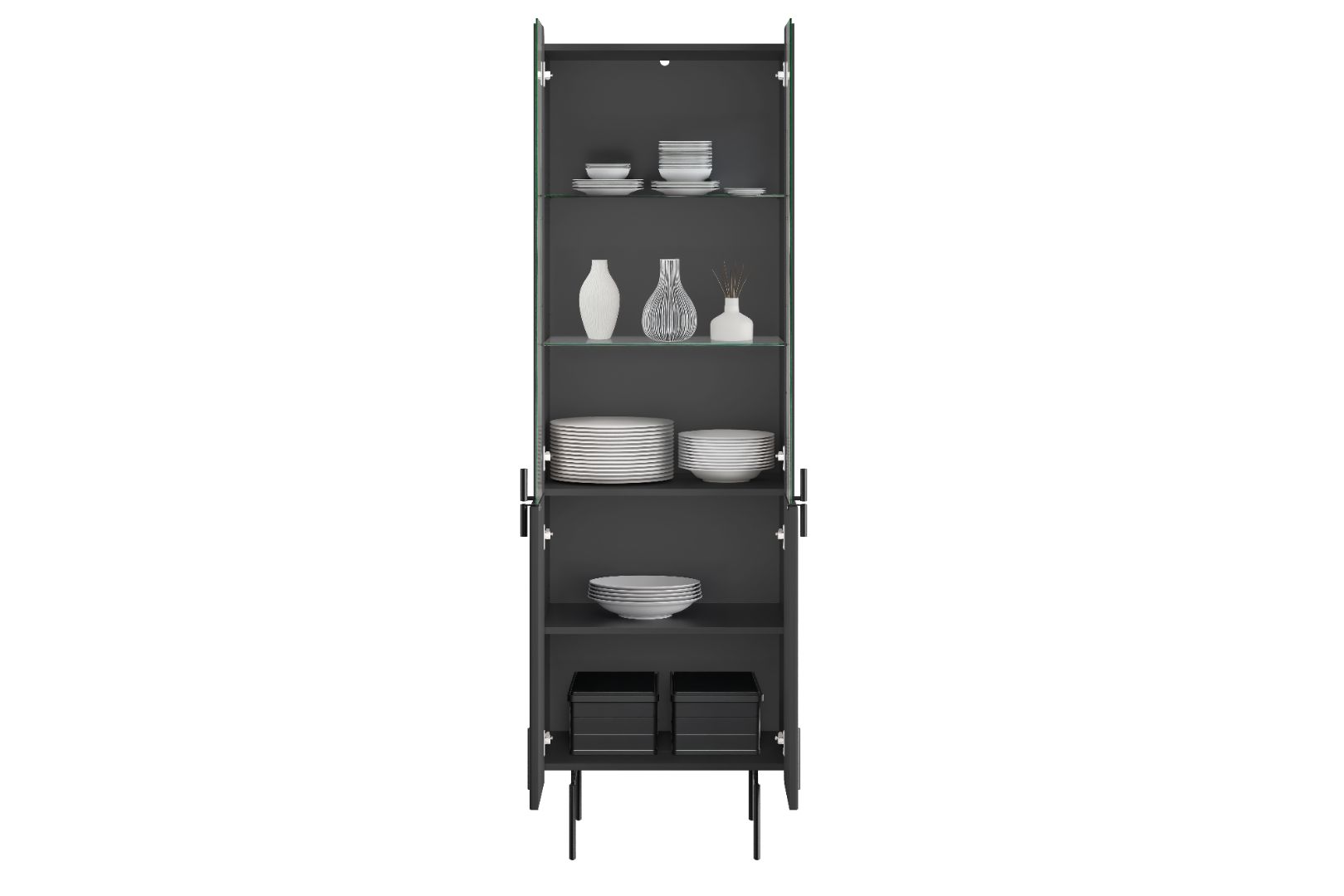 Vitrina Malmi 190cm, Materijal: MDF, Melaminska ploča