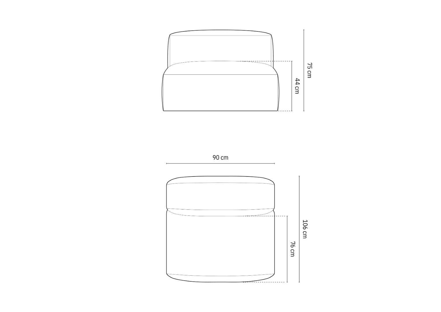Modul Martina, 90x106cm, Materijal: Rebrasta tkanina