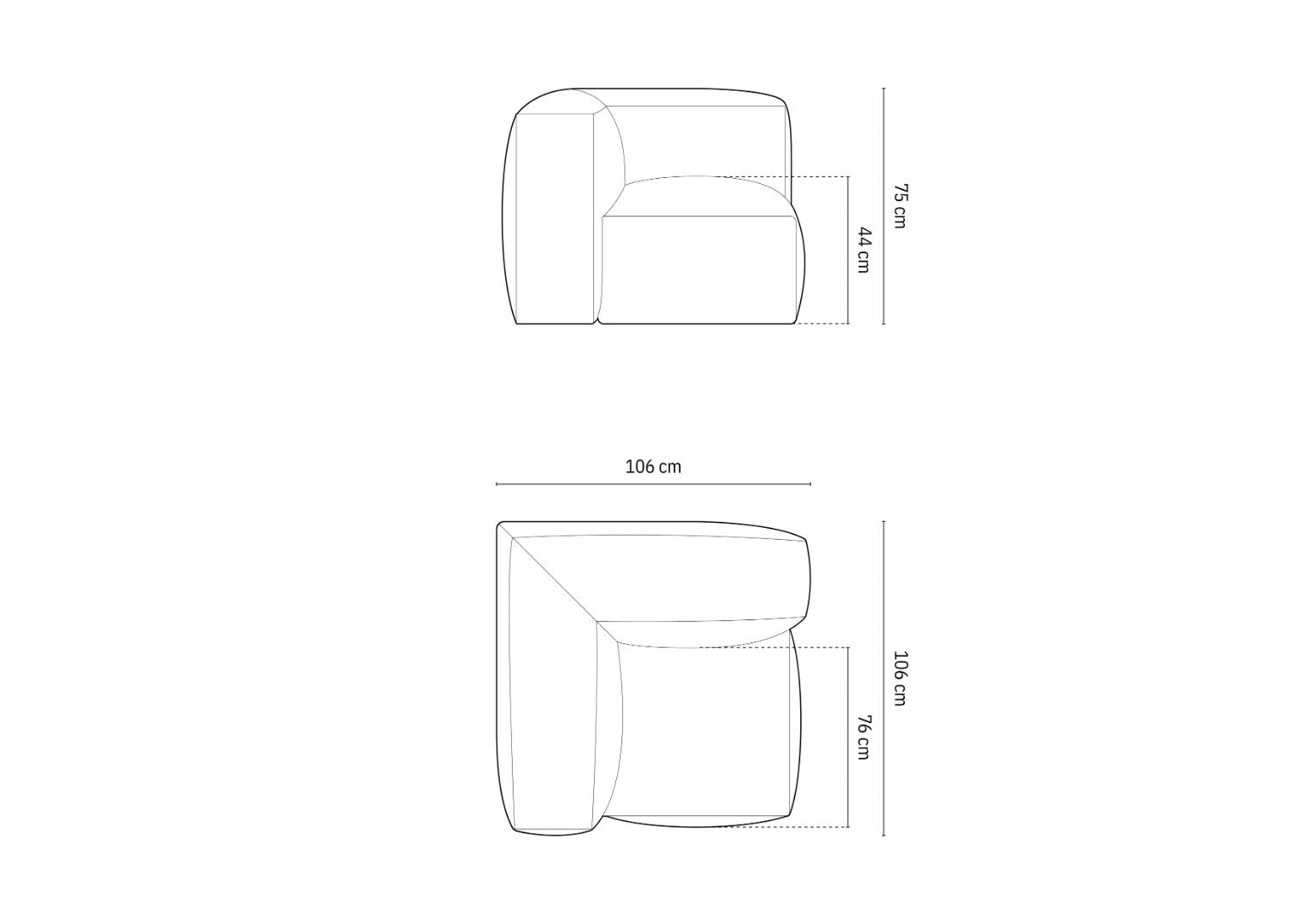 Modul Martina, 106x106cm, Materijal: Rebrasta tkanina