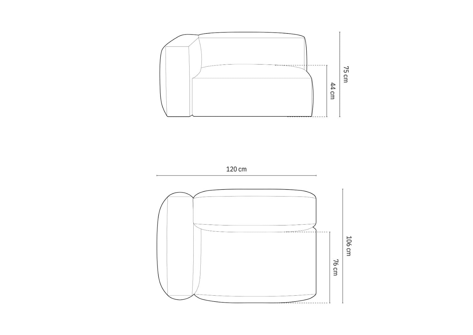 Modul Martina, 90x106cm, Materijal: Rebrasta tkanina