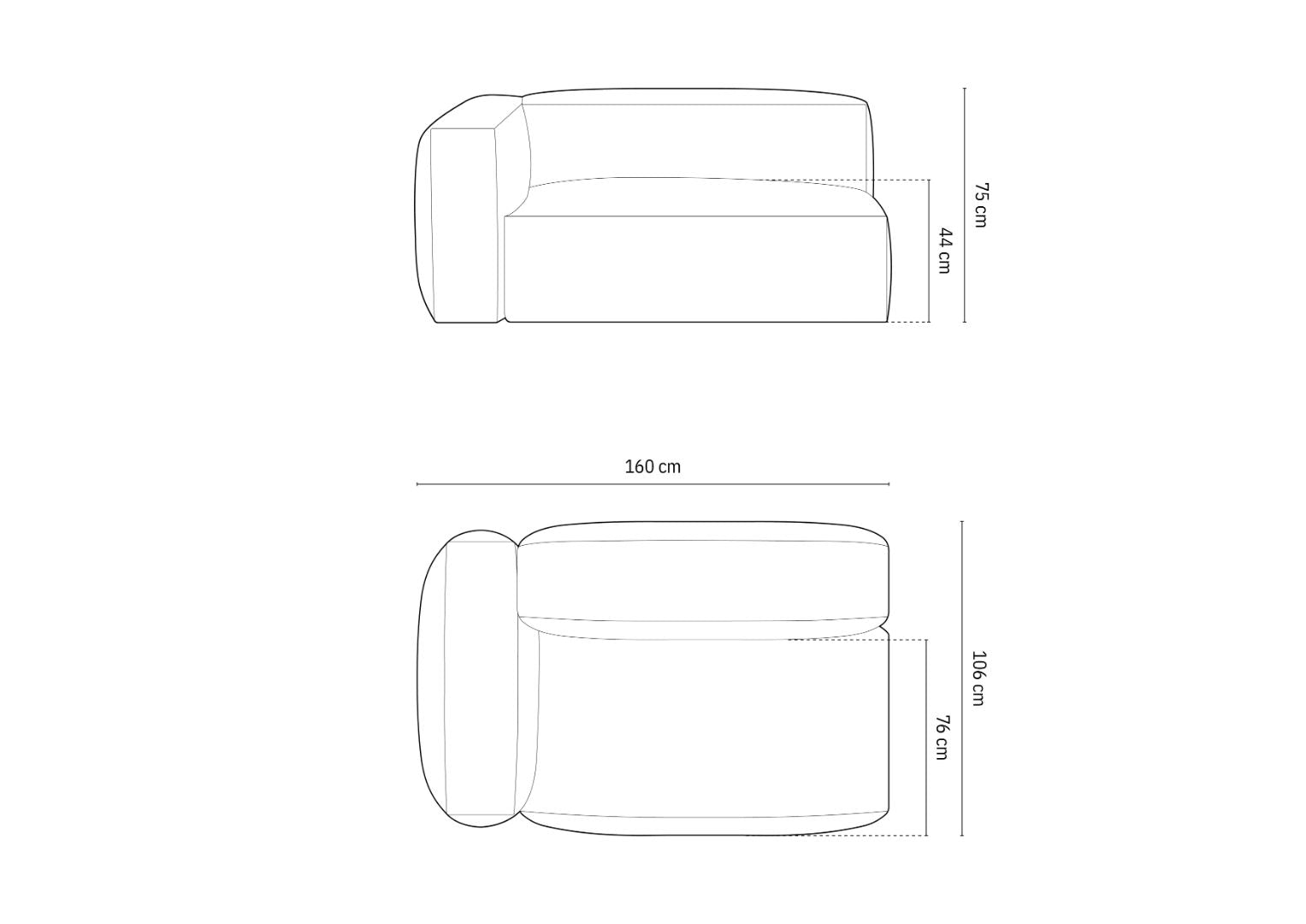 Modul Martina, 160x106cm, Materijal: Rebrasta tkanina