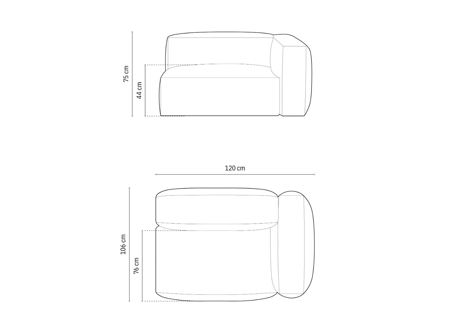 Modul Martina, 120x106cm, Materijal: Rebrasta tkanina