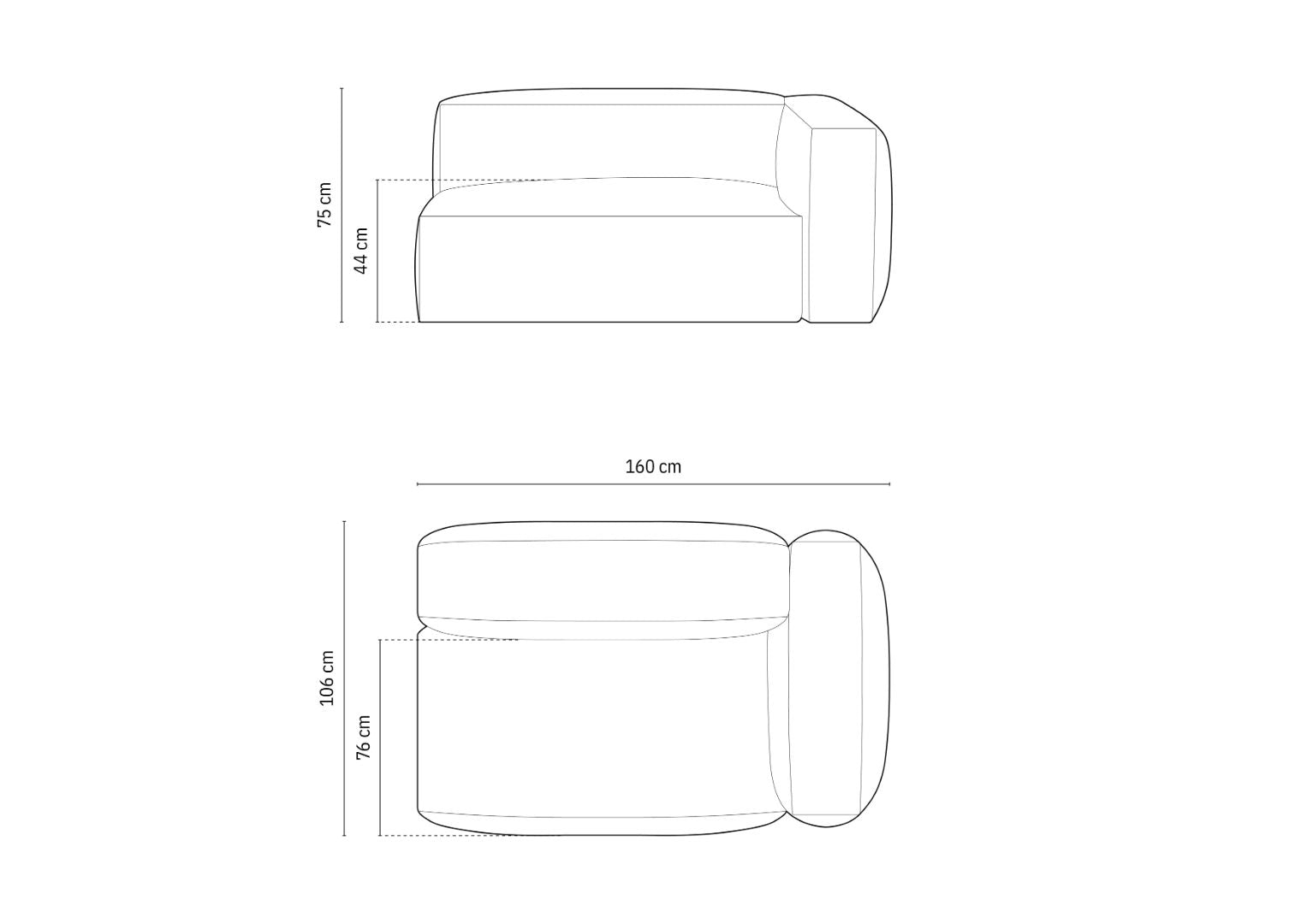 Modul Martina, 160x106cm, Materijal: Rebrasta tkanina
