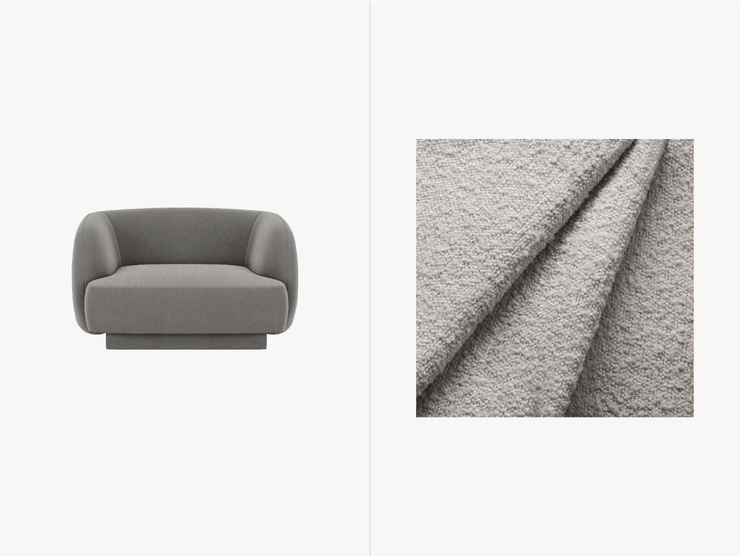 Fotelja Miley, 103x90cm, Materijal: Boucle