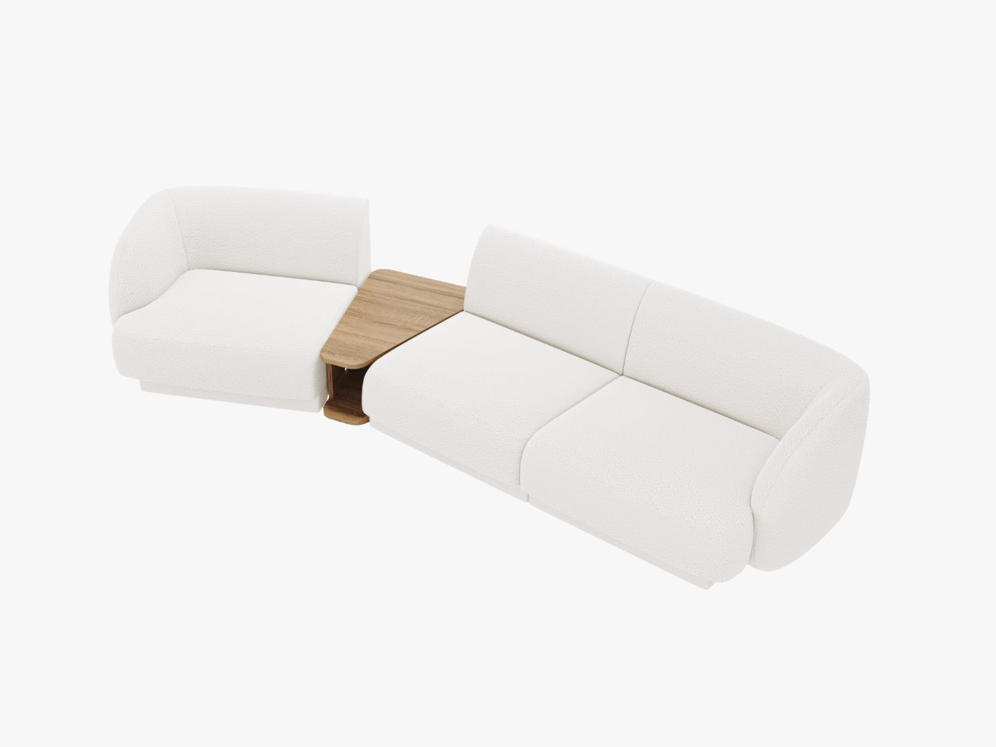 Kutna garnitura Miley 303x126cm, Materijal: Boucle