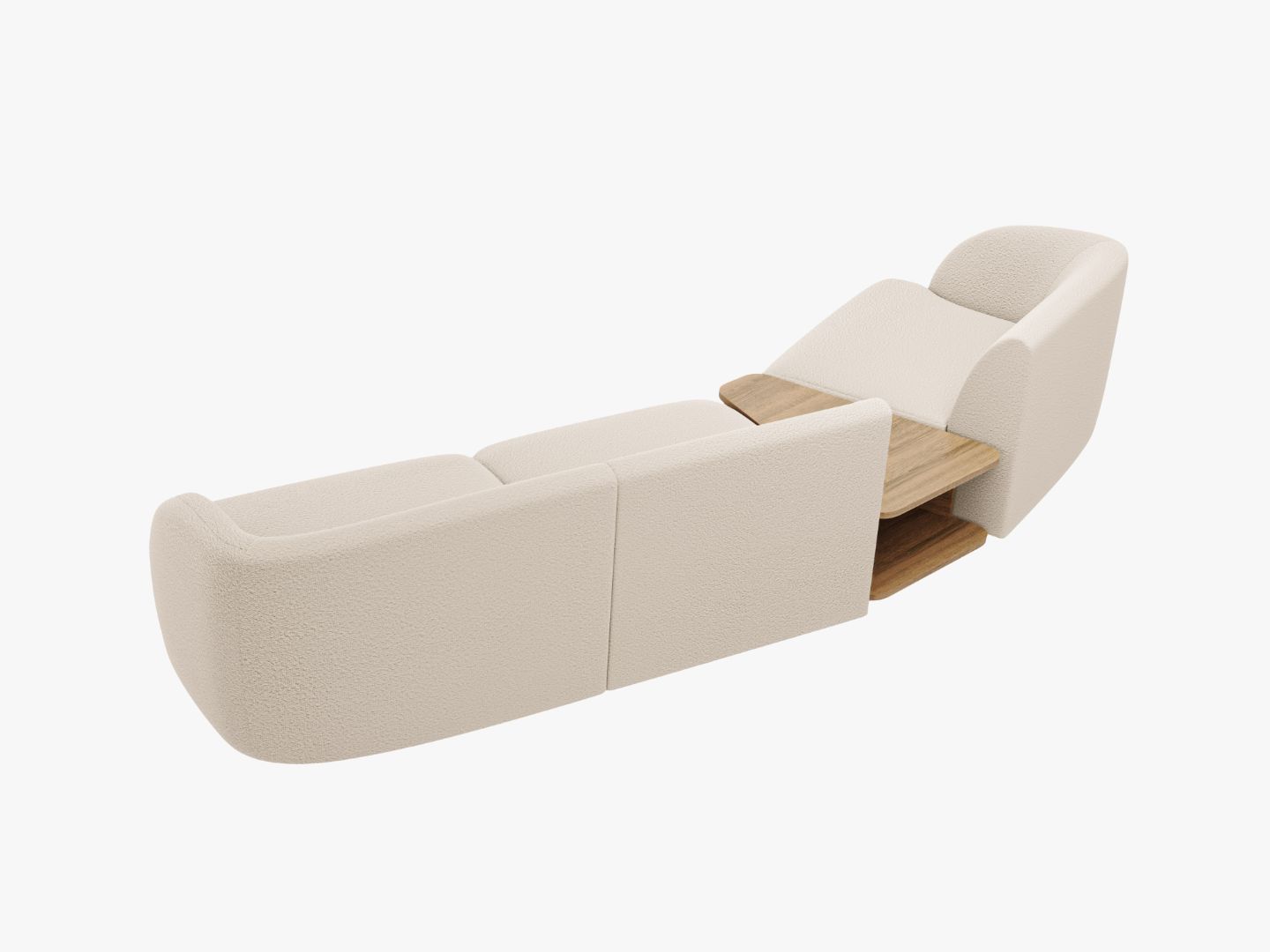 Kutna garnitura Miley 303x126cm, Materijal: Boucle